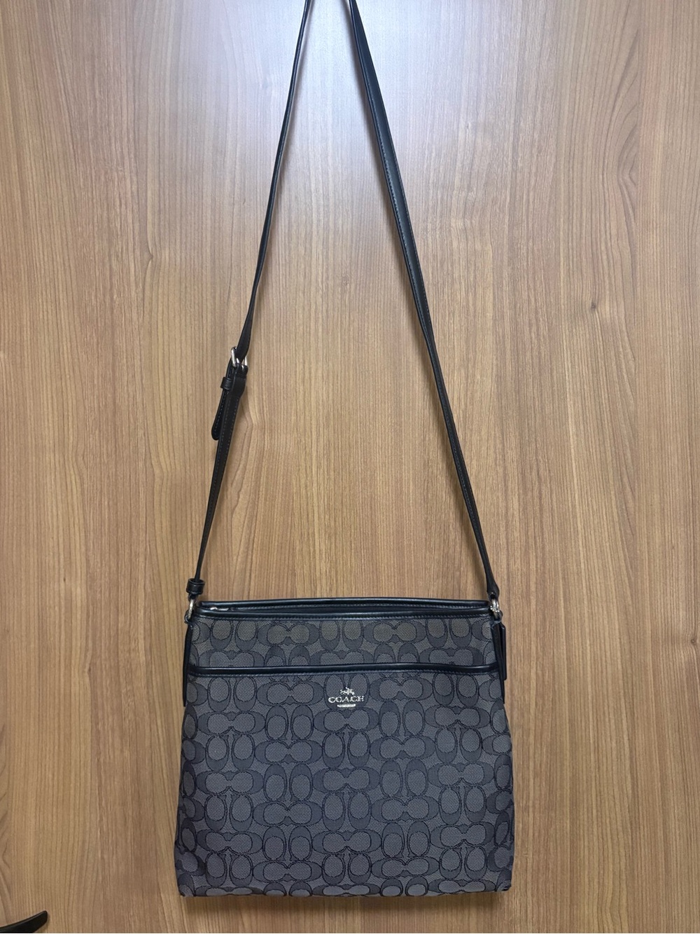 Coach Black Signature Messenger Crossbody